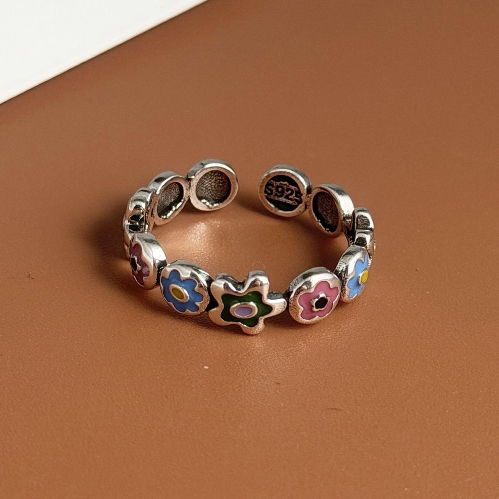 Xiaomi BF CLUB 925 Sterling Silver Ring For Women Jewelry Retro Crown Shape Open Vintage Handmade Ring Allergy For Party Birthday Gift