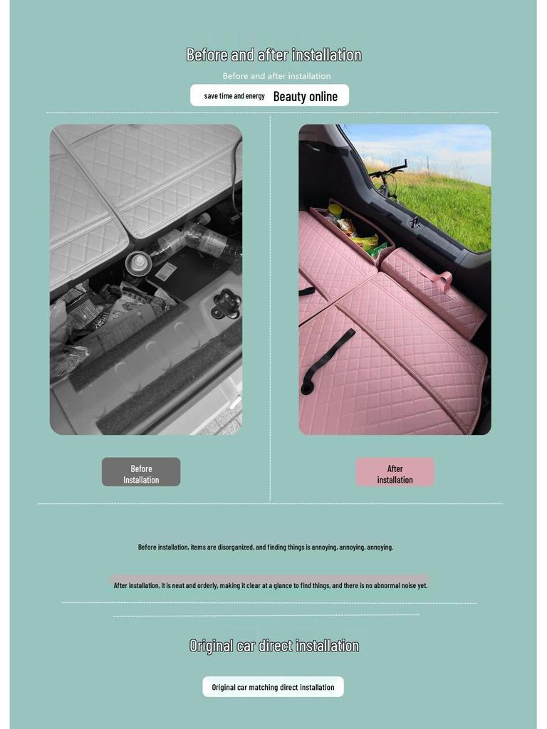 ארגונית תא מטען Bestune Pony Car: תיק פנימי לאחסון וכבל טעינה