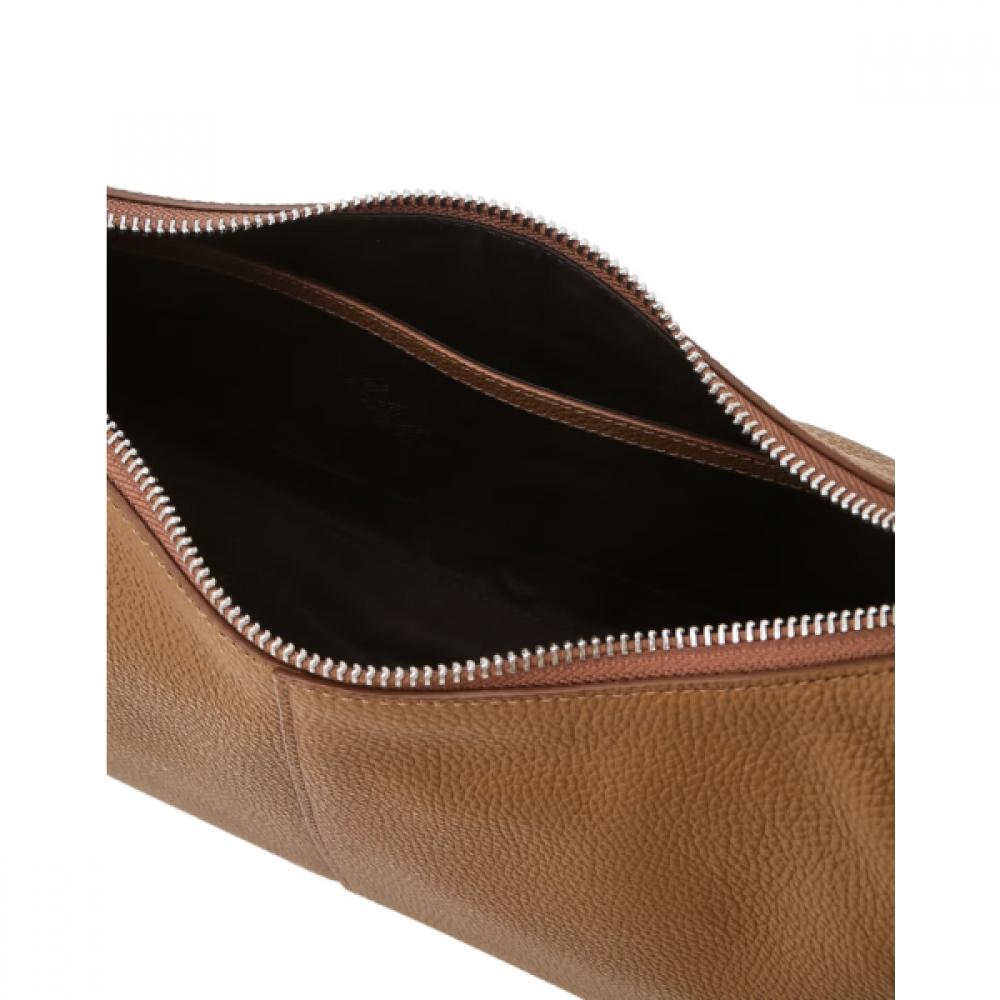 Daks Brown Leather Shoulder Bag Dcba6f111w2