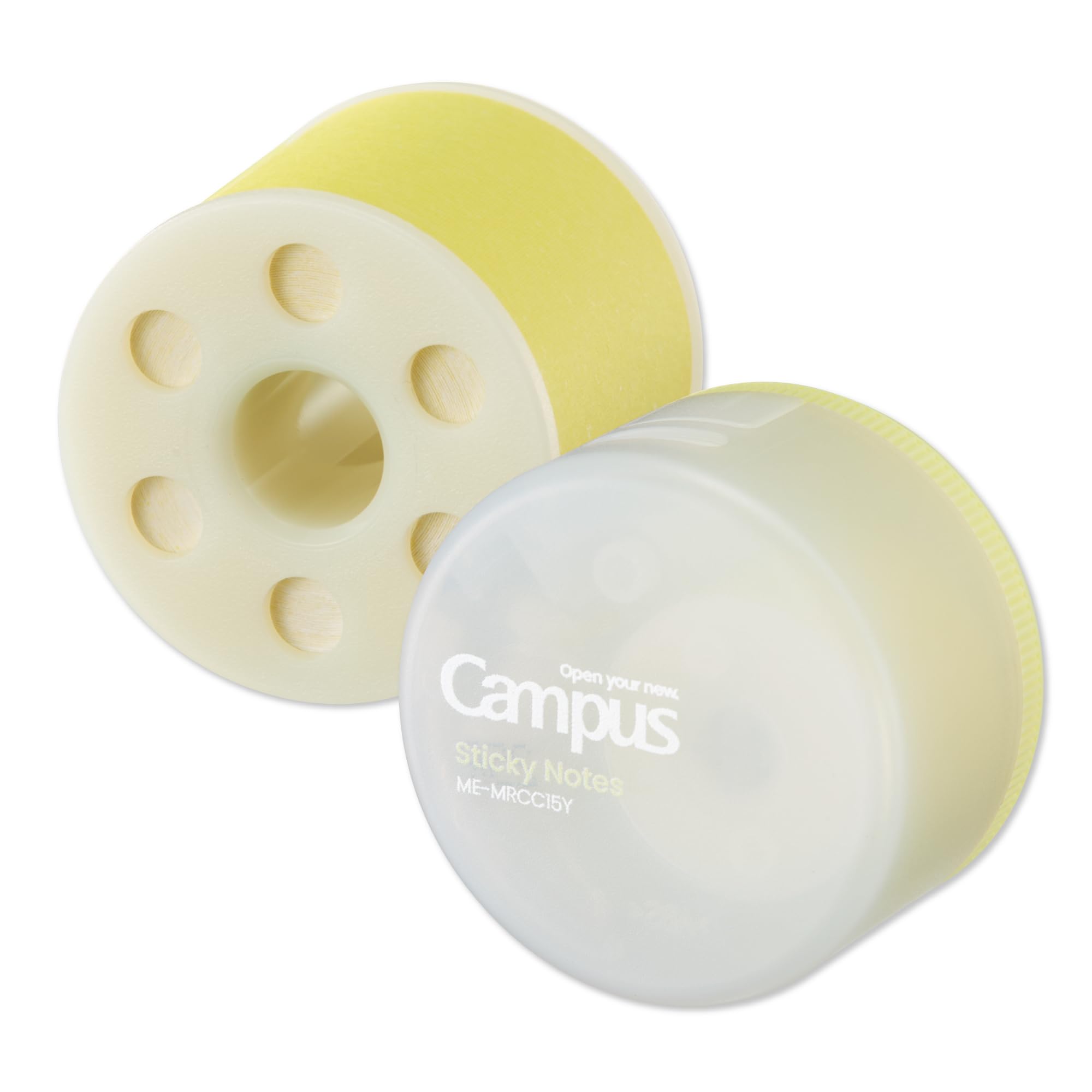 KOKUYO Campus Tack Memo Roll Sticky Notes writing in small Main unit Yellow refill set (for spaces) - + AMME-MRCC15Y