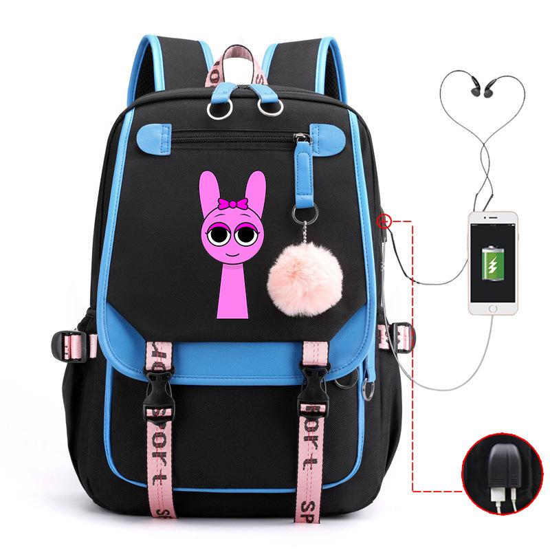 Personality Trend Printed Backpack Academy Style Student Leisure School Bag Multifunctional Large Capacity