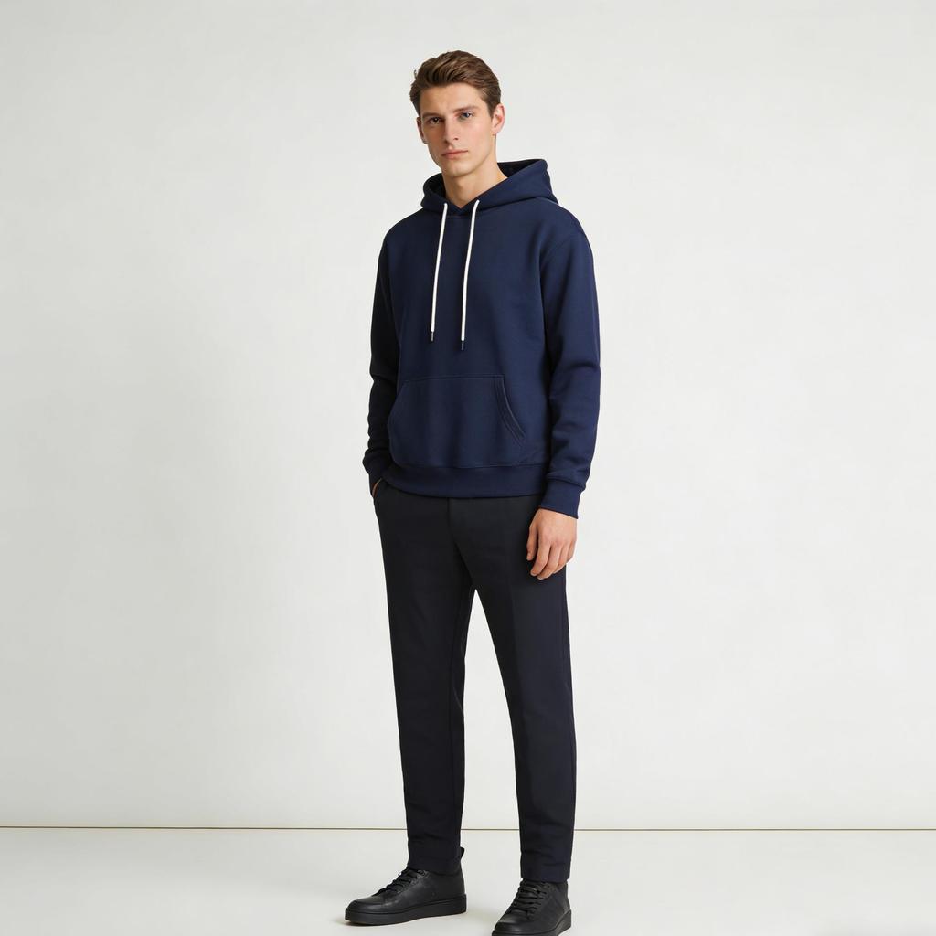 Men's Spring/Autumn Basic Solid Color Hoodie! Heavyweight Cotton Drawstring Kangaroo Pocket Loose-Fit Hoodie, Multi-Color Versatile Casual Top