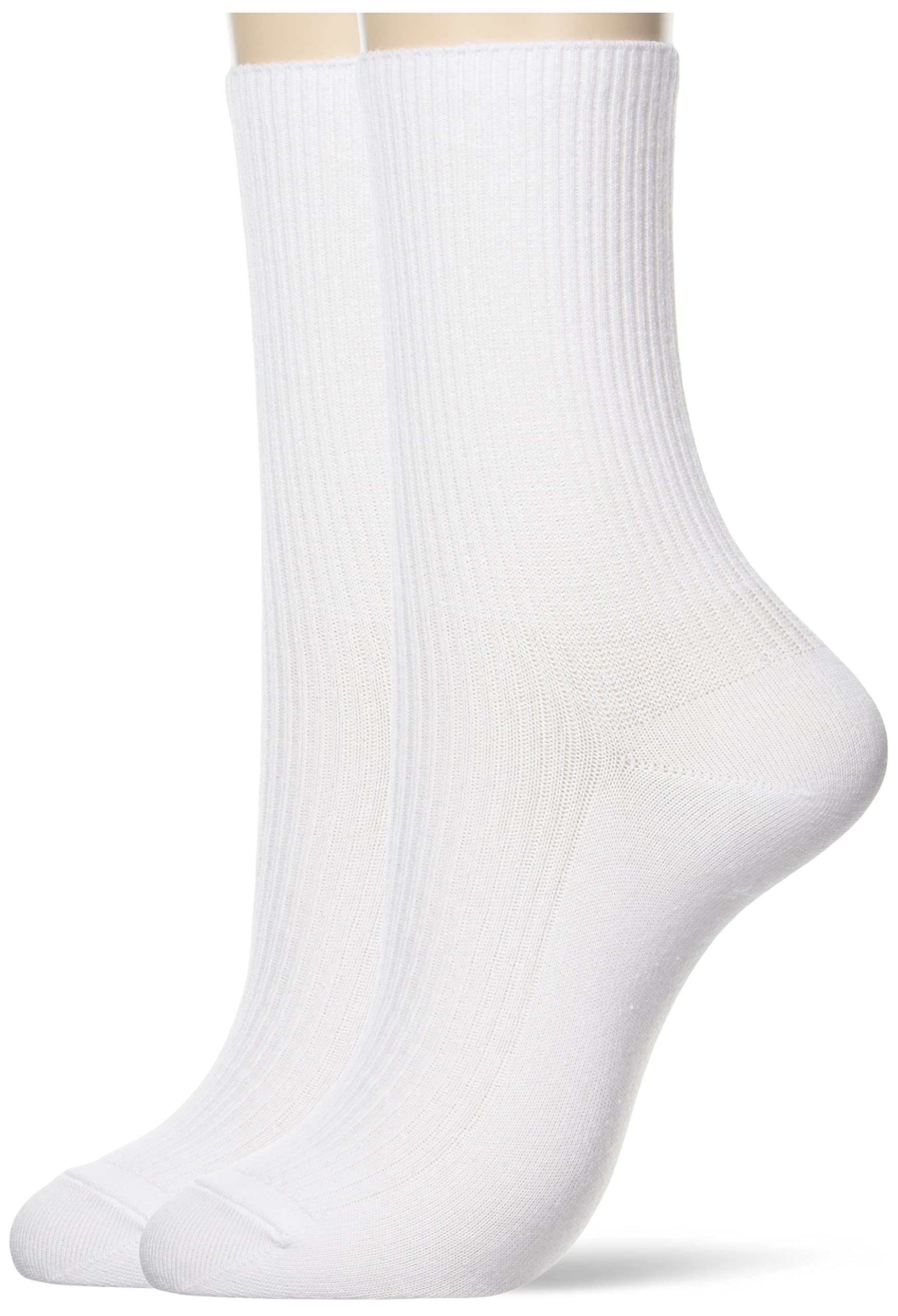 

Gunze Поддерживающие размеры В рубчик Антибактериальные и Набор из 2 носков, 23-25см, Белый, Вязаные, Удаляющие запах,