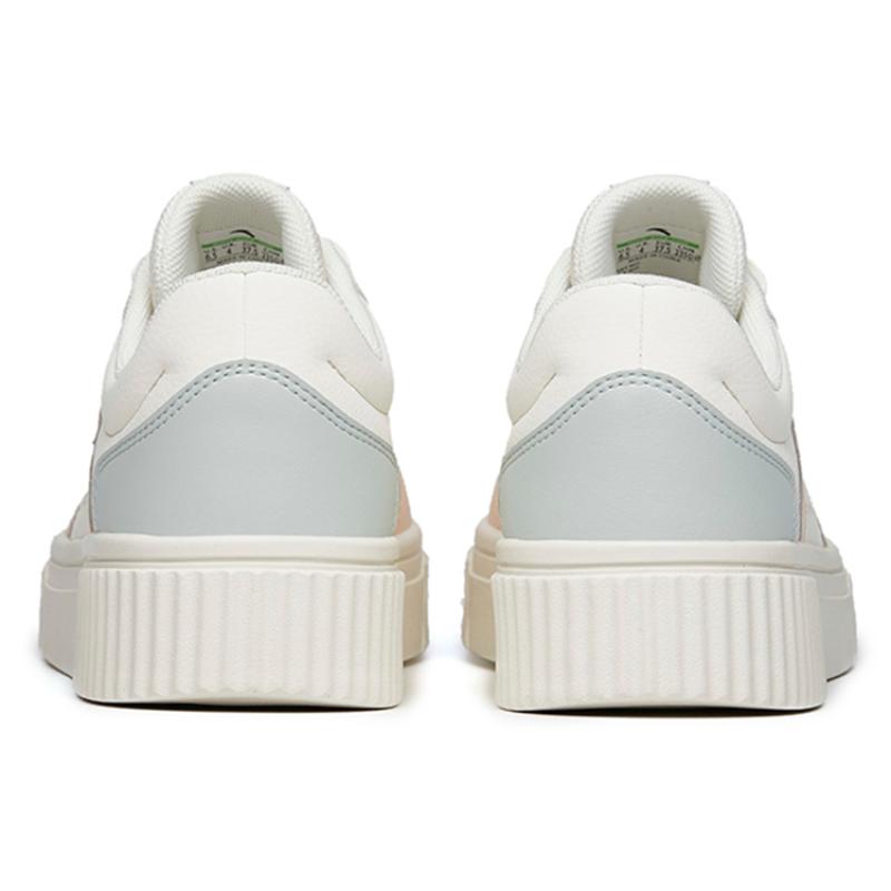 Anta Life Collection Cookie Shoes Anti Slip Wear Resistant Low Top Skateboard Shoes Women's White Brown Sneakers 922358005-2
