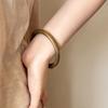 Chinese Ethnic Style Sandalwood Bangle Wide Round Retro Hand Ring Sandalwood Bracelet  Friend Gift