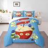 Duvet Cover Set Very Hungry Caterpillar Apple Blue Stars Eric Carle Illustration for Men Women Fan Gift Room Decor