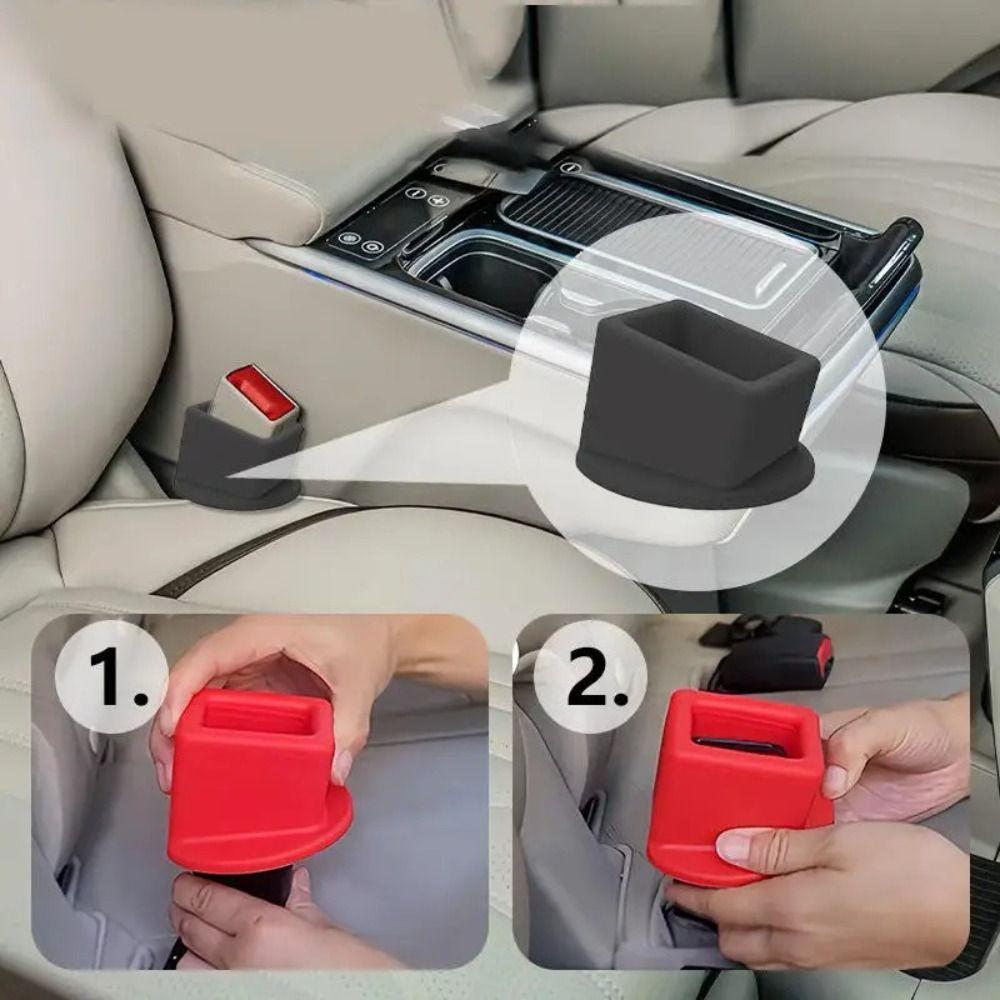 New Silicone Car Seat Belt Buckle Cover Anti-collision Anchor Car Seat Belt Protection Cover Safety Belt Cover Vehicle Safety
