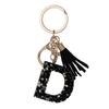 Lightweight Keychain Pendant, Sequins Star Letter A-Z Charm with Tassel, Gift Alphabet Initial Metal Keyring for Handbag Backpack Bag