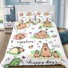 Cute Capybara Duvet Cover Pillowcase Bedding Set Adult Boy Girl Bedroom Decoration Children Gift Single Double Large Size