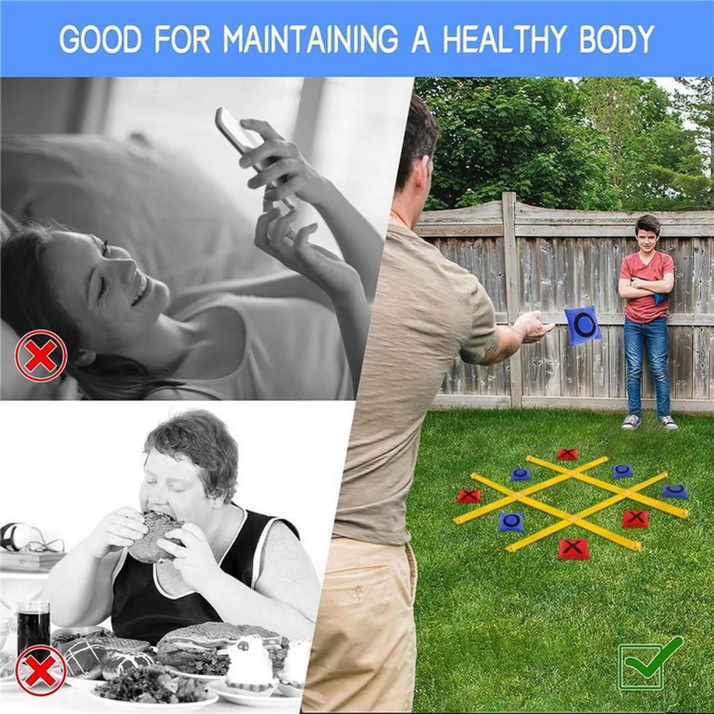 Toss Game For Kids And Adults Portable Yard Game Set With Beans Bags Outdoor Camping Beach Lawning Game Easy Setup And Carry Straps For Family Fun