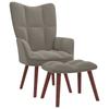 Day and Night - Day and Night Relaxation Armchair with Light Gray Velvet Stool