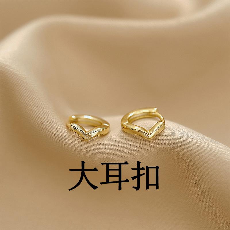 925 Sterling Silver Jewelry Simple Crystal V Style Butterfly Hoop Earrings for Women Wedding Party Jewelry For Girls Friend Gift