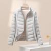New Light Down Jacket Women's Autumn and Winter Short White Duck Down Outdoor Yoga Suit Sports Stand-up Jacket