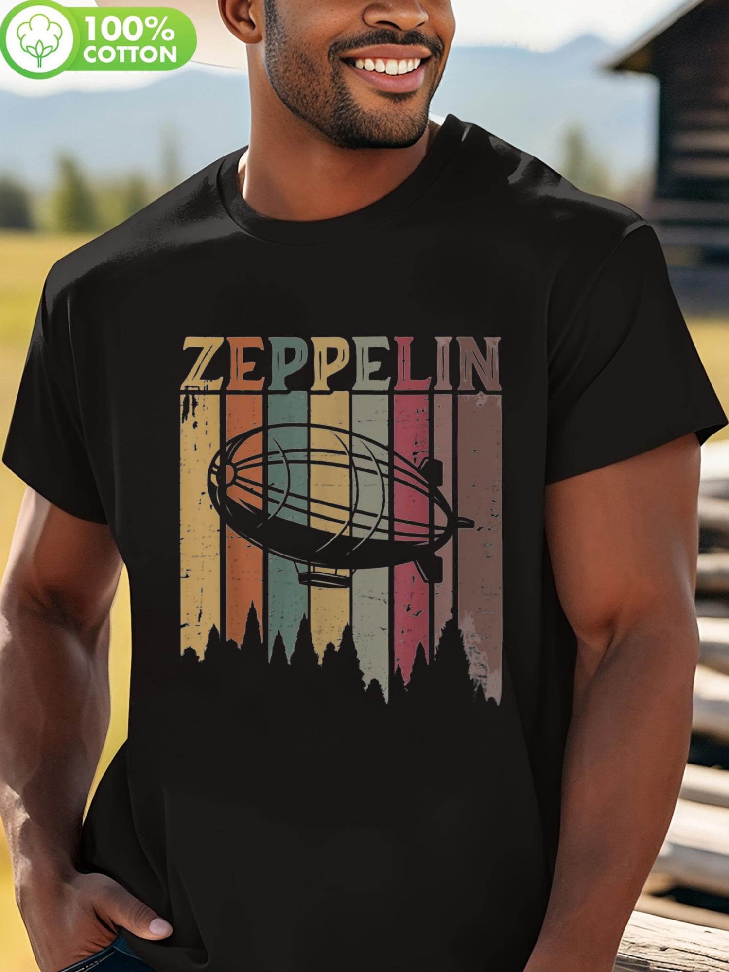 

Retro Zeppelin Graphic T-shirt - Soft Cotton L