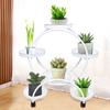 Stylish White Iron 6-Tier Plant Stand with Wheels, for Indoor Outdoor Use - Patio, Garden, Living Room, Balcony, Bedroom Decor