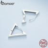 BAMOER 925 Silver Small Triangle Earrings for Women Geometric Hoop Earrings Hypoallergenic Earrings for Women Girls