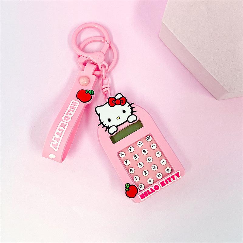 Animation  Key Chain  Kawaii Key Chain Kuromi Cinnamoroll Cute Calculator Decoration Students Christmas Present Toys