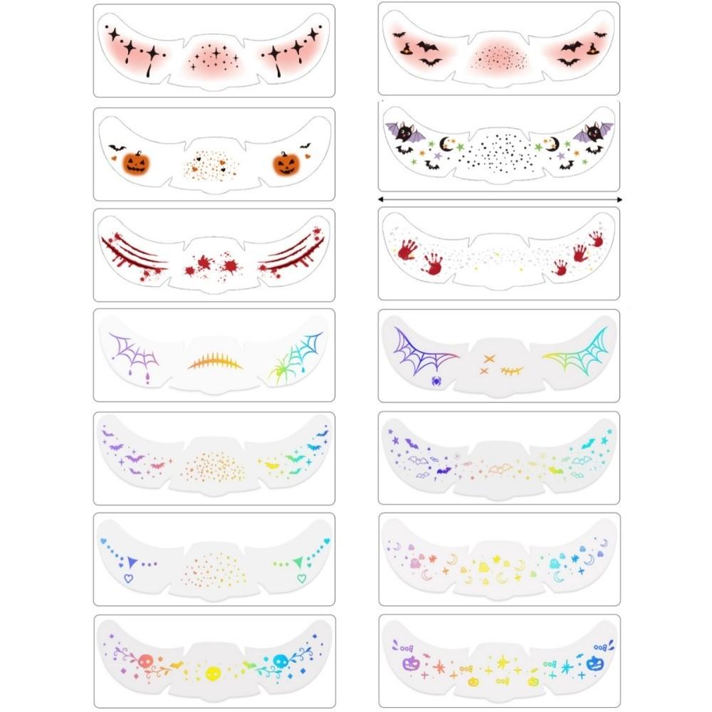 Waterproof Halloween Makeup Stickers Long Lasting Freckle Tatto Stickers  Festival Holiday Events