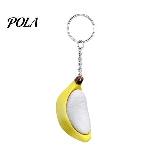 Keychain Pendant Pendant, Peeled Banana Stress Relief Toy with Thickened Stainless Durable Steel Ring, Portable for Keys Backpacks Schoolbags