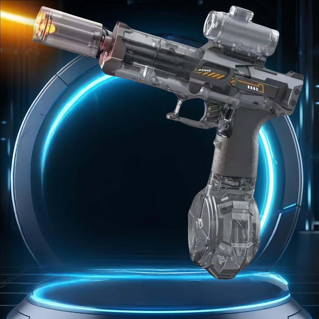 Firelight Electric Auto Water Gun - Integrated Linked Recoil & Pulse Flame Light Effects, Water Fight Toy