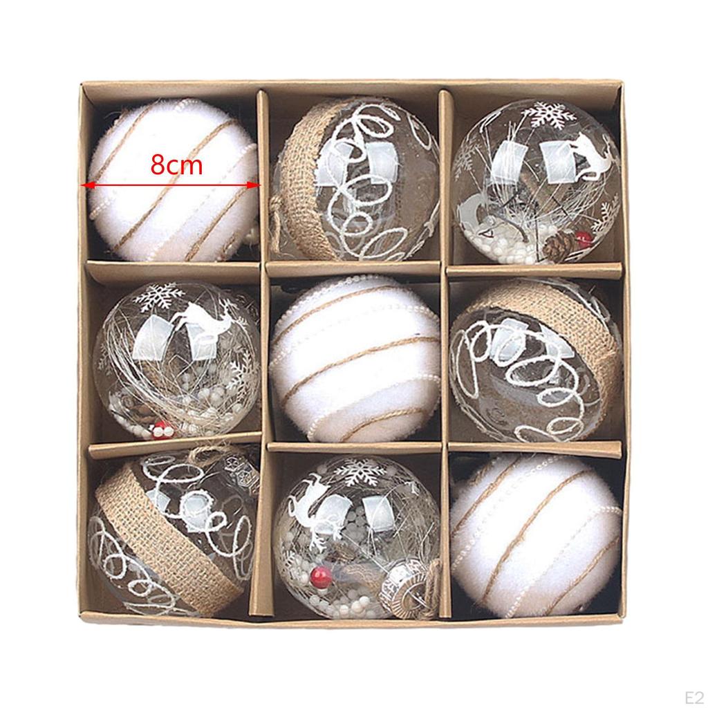 9 X Ornaments Decoration Christmas Tree Hanging for Festival Backyard Wedding Birthday