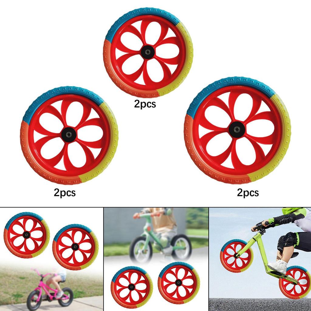 2 Pieces Balance Bike Replacement Wheel Solid Airless Tires Accessories Wheels