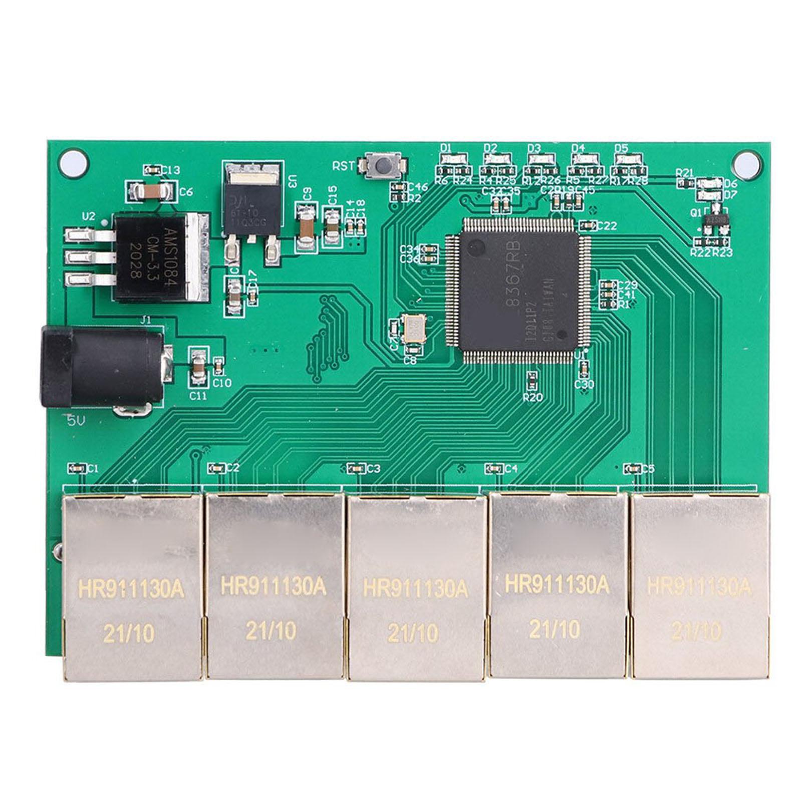 

5-портовий модуль комутатора 1000M 100M ACTIVE Gigabit Ethernet Block Based for RTL8367RB DC 5V