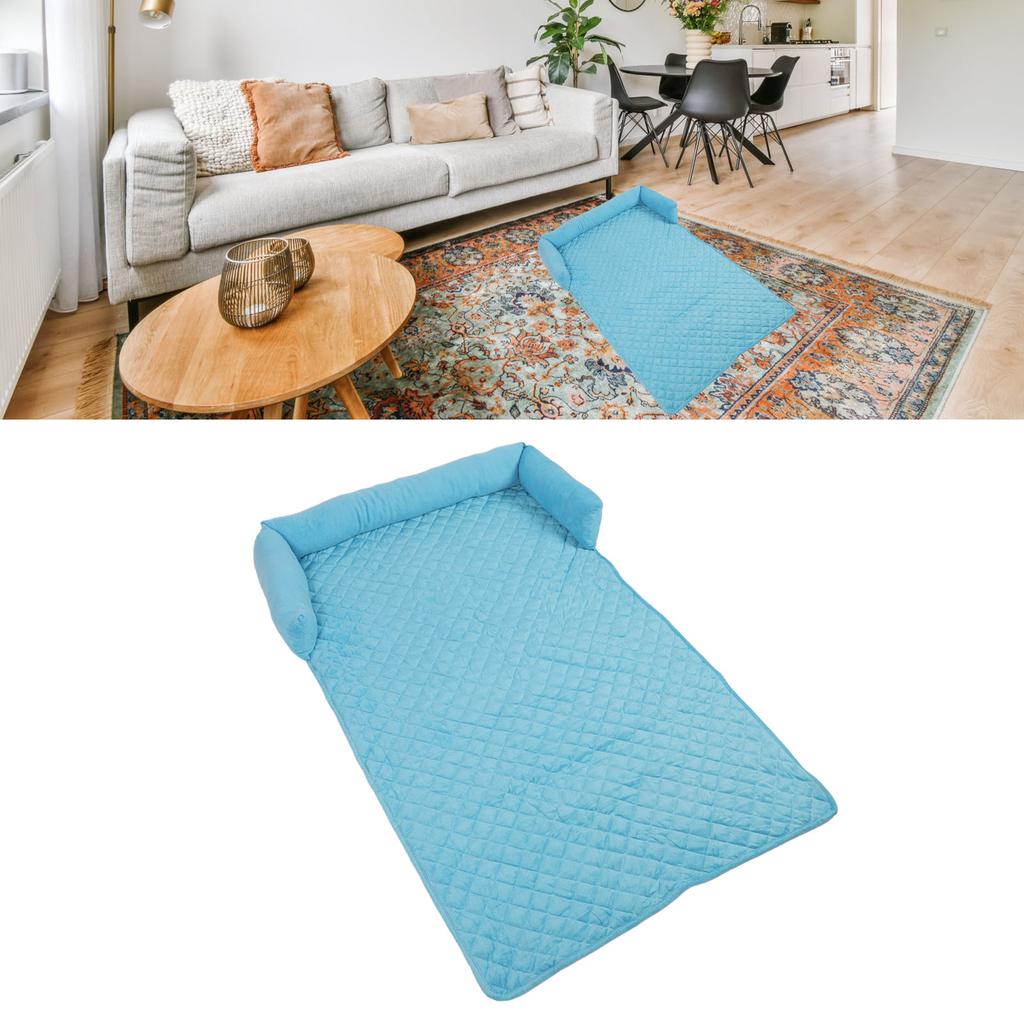 Dog Couch Bed Soft Short Plush Cotton Filling Nonslip Bottom Washable Dog Bed Sofa Protector Pet Sofa Mat for Home