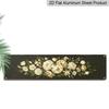 2D Flat - A Rustic Aluminium Decorative Sign Featuring A White Floral Bouquet On A Dark Background, Designed In A Vintage Garden Style. Perfect for