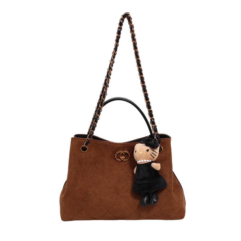 Handheld Frosted Chain Bag for Women - 2025 Large-Capacity Shoulder Crossbody with High-End Style