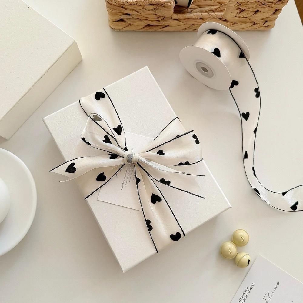 Polyester Love Printed Ribbon 10 Yard Soft Silk Ribbon Retro Elegant DlY Ribbon DIY Making