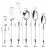 3/4/5/6PCS Silm Romantic 304 Stainless Cutlery Set Hotel French Tableware Wedding Table Decoration Luxury Spoon Fork Knife