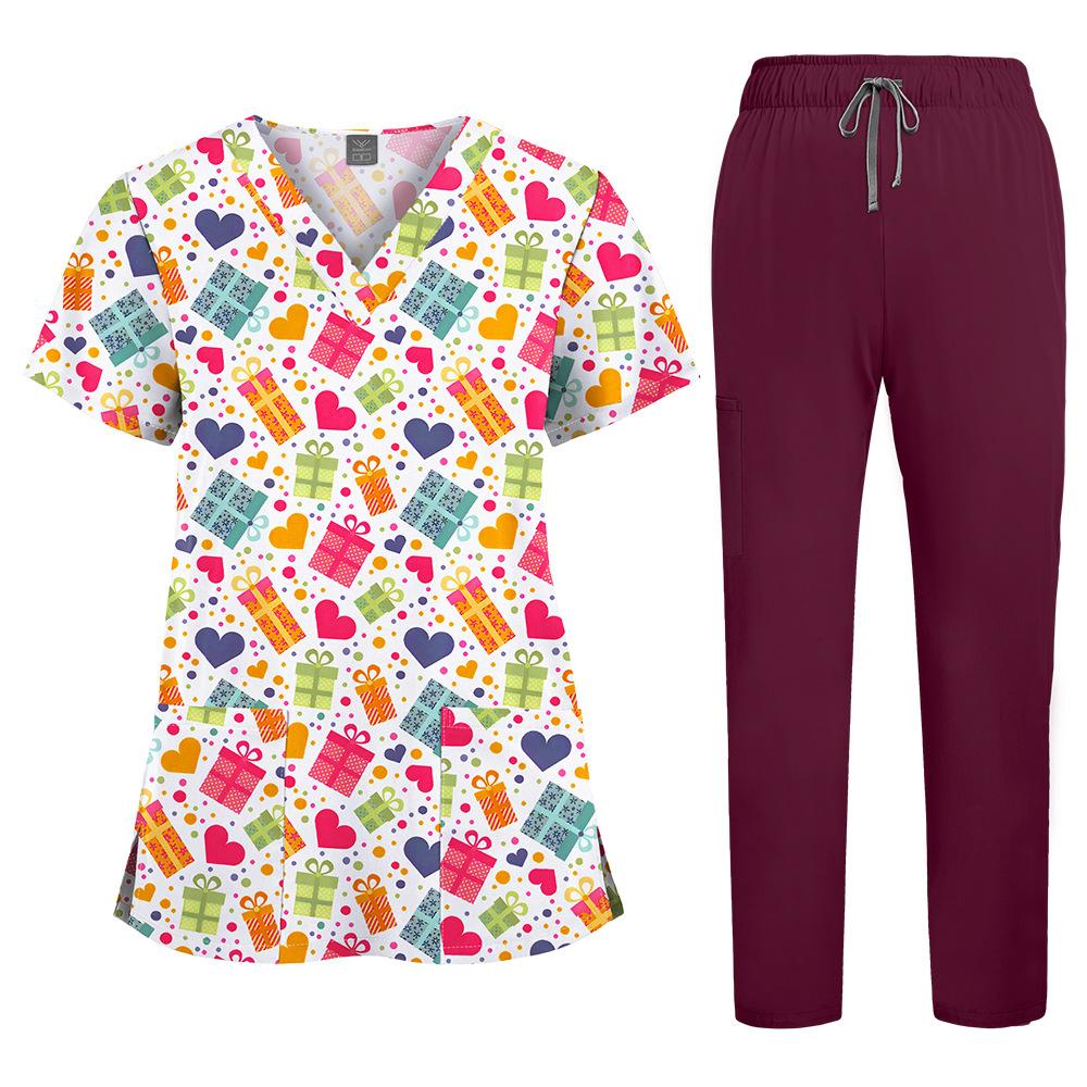 Ιατρικά Ρούχα Νοσοκομείου Κοντομάνικο Ομοιόμορφο Ομορφιάς Φόρμα Τρεξίματος Γιατρού Ρούχο Εργασίας Ιατρικό Χειρουργικό Πολύχρωμο Ομοιόμορφο Unisex