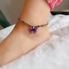 Women's Rhinestone Butterfly Pendant Anklet - Trendy Sparkling Foot Jewelry