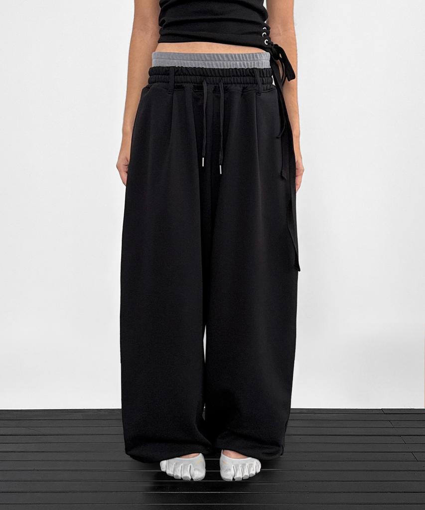 Saendeulig Double Sweat Pants_Black
