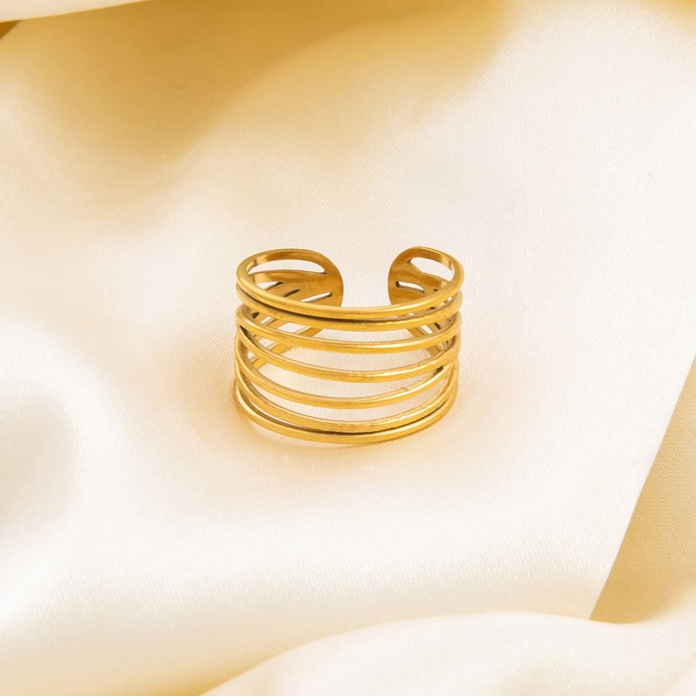 Adjustable Irregular Ring Open Women's Ring Creative Multi Layered Ring Gift