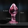 Pink Ribbed Glass Butt Plug Masturbation Sex Toy Explore Ass Play Women Man Gspot Stimulate Orgasmic Lesbian Backdoor Game