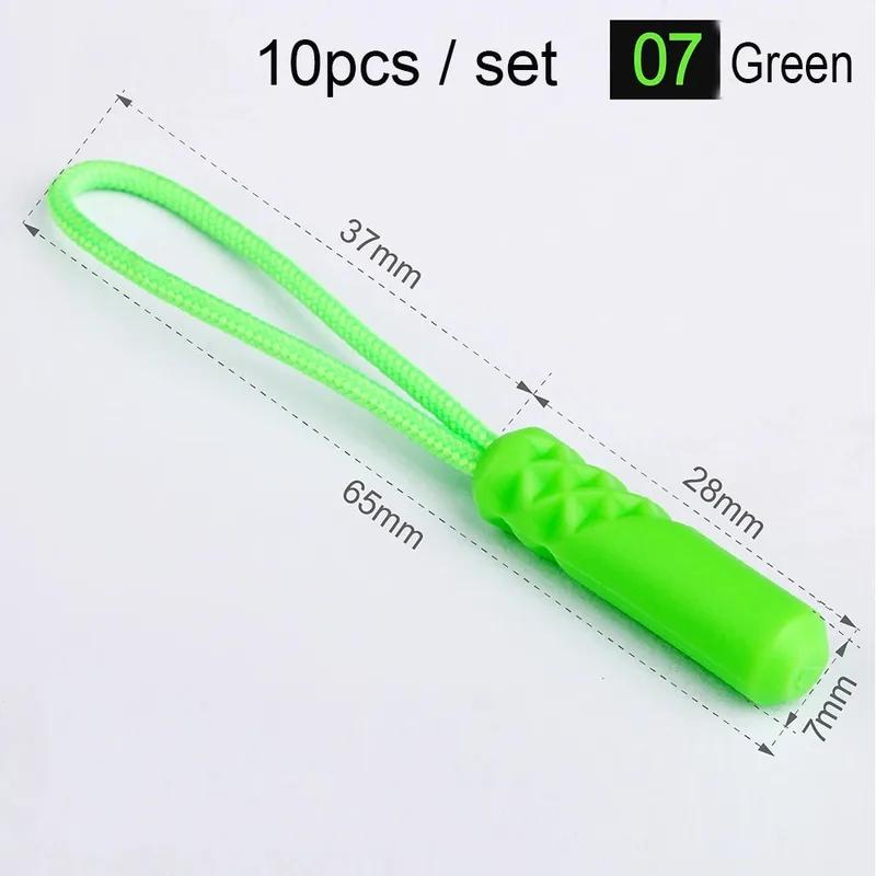 10 Pcs/set 10 Color Zippers Pull Puller End Fit Rope Tag Replacement Clip Broken Buckle Fixer Suitcase Tent Backpack Zipper Cord