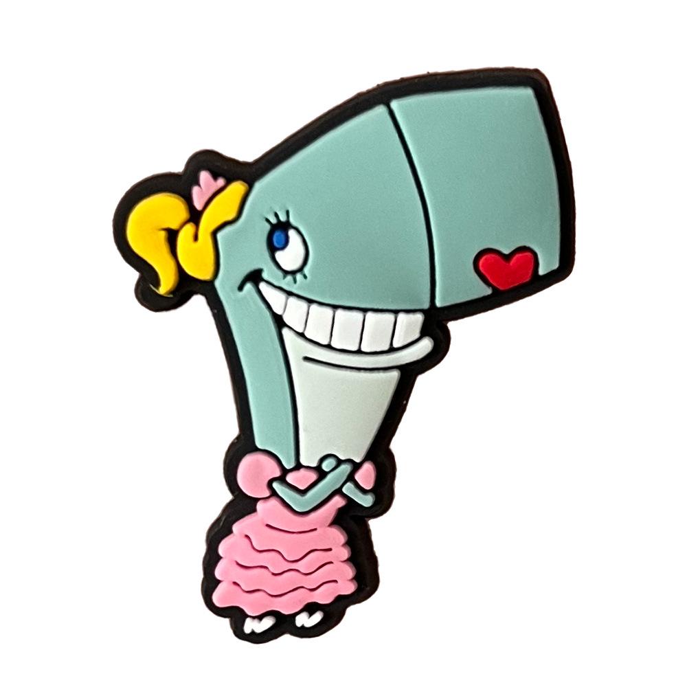 SpongeBob Cute Clog Decorations: Soft PVC Accessories for DIY Shoes