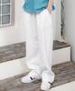 CAMEL WORK Linen Cotton Washed Pants (White)