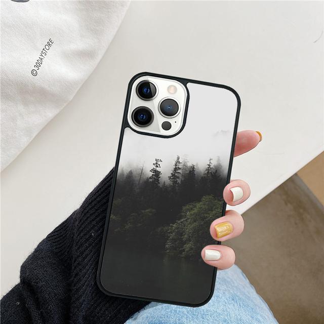 Mountain Forest Clouds Coque Shell For iPhone 17 Air 15 16e 14 13 12 Pro Max 11 Pro Max Plus Phone Case Cover