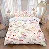 3pcs Dessert Hello Kitty Bedding Set, Including 1 Quilt Cover and 2 Pillow Shams,Soft and Comfortable Home Bedroom .W033