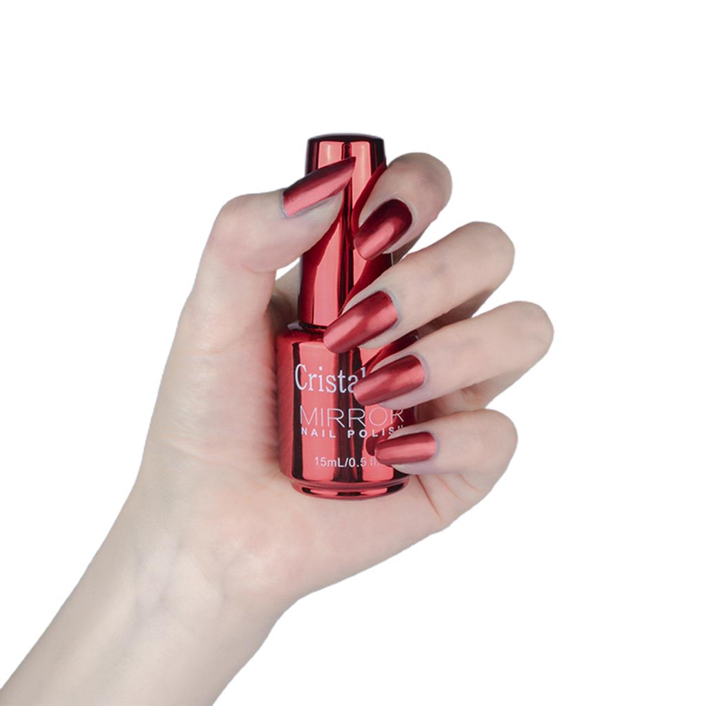 Fashion Gel Oranments, 20 ml, cu efect rapid de oglindă, lac de unghii metalic pentru uscare, instrument de durată