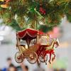 Kočárek Vánoční závěsná ozdoba na stromeček Dekorace domova s ​​provazovým akrylovým přívěskem