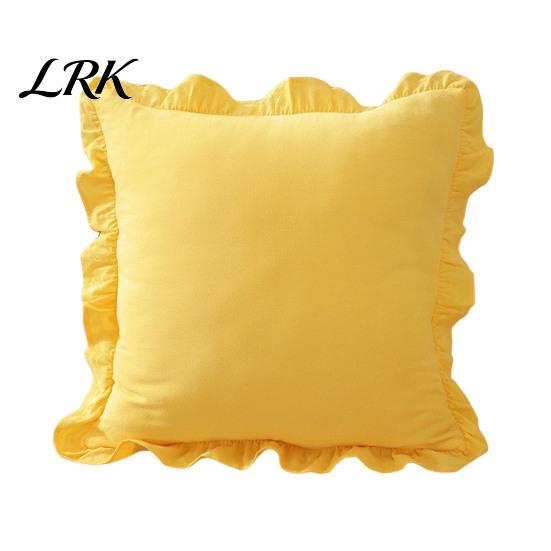 Federe Cuscino Cotone Stile Rustico, Copricuscino Decorativo con Volant, Fantasia a Quadri con Bordo Arricciato, 18x18 Federe Minimaliste Moderne, 20x12 Copricuscino Decorativo