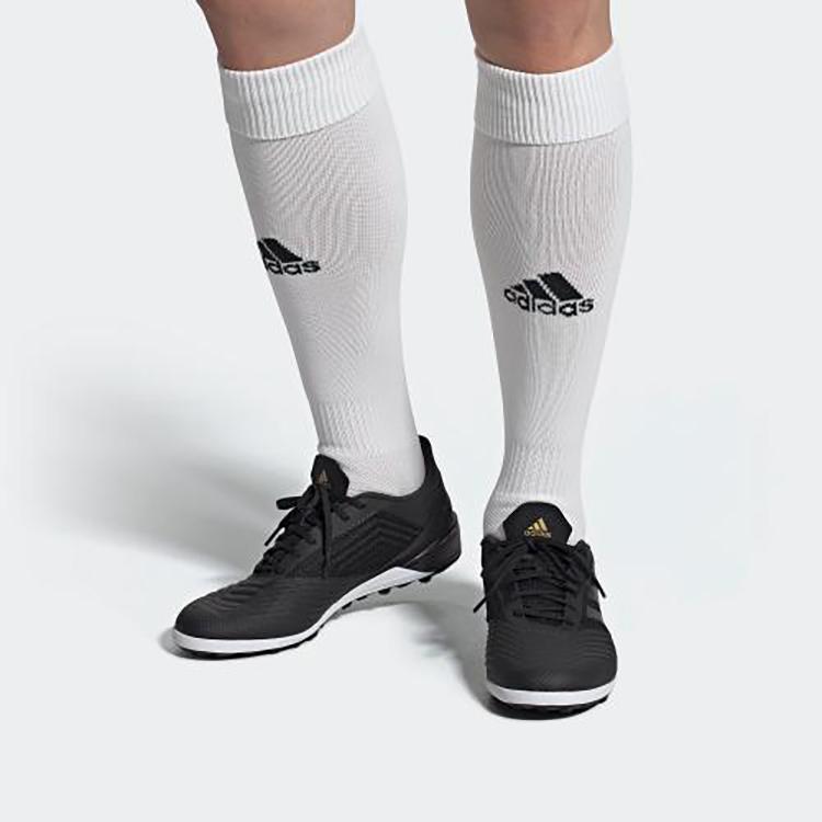 Adidas Predator 19.3 L Round Toe Lace-Up TF (Rubber Studs) Hard Ground Artificial Turf Non-Slip Durable Soccer Shoes Men Soccer Shoes Black EF0400