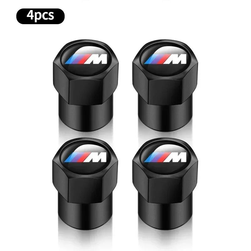 Conjunto de 4 tampas de válvula de ar de metal para pneus de carros BMW M M3 M5 F10 F30 F20 E28 E30 E34 E36 E39 E46 E91 Performance X1 X2 X5