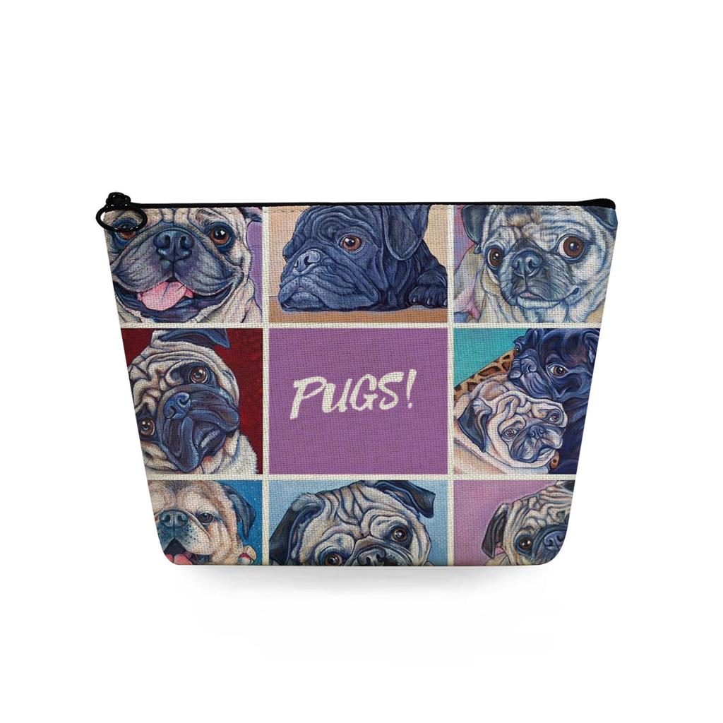 Women Dog Print Cosmetic Bag Toiletries Organize Travel Storage Case 6733 KTB