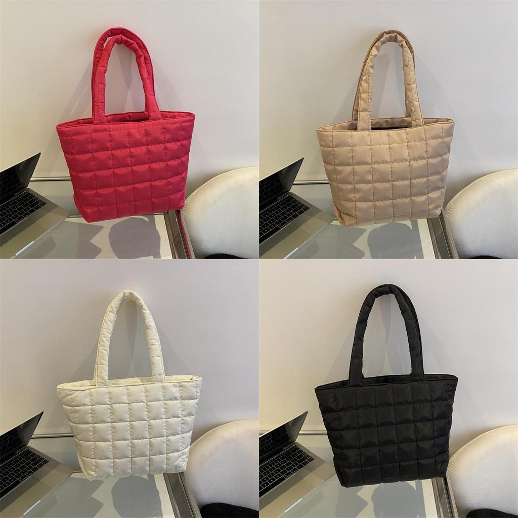 Minimalist Nylon Tote Bag With Double Shoulder Straps And Urban Style For Commuting