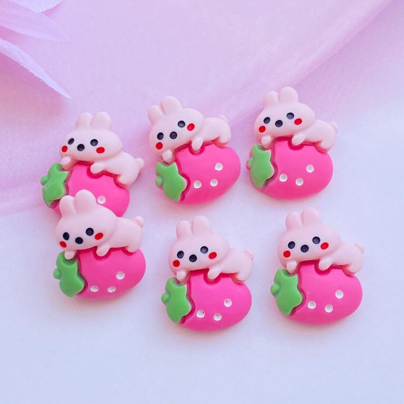 10Pcs New Mixed Lovely Cartoon Animals / Drinks Flat Back Resin Scrapbooking DIY Jewelry Craft Decoration Accessories